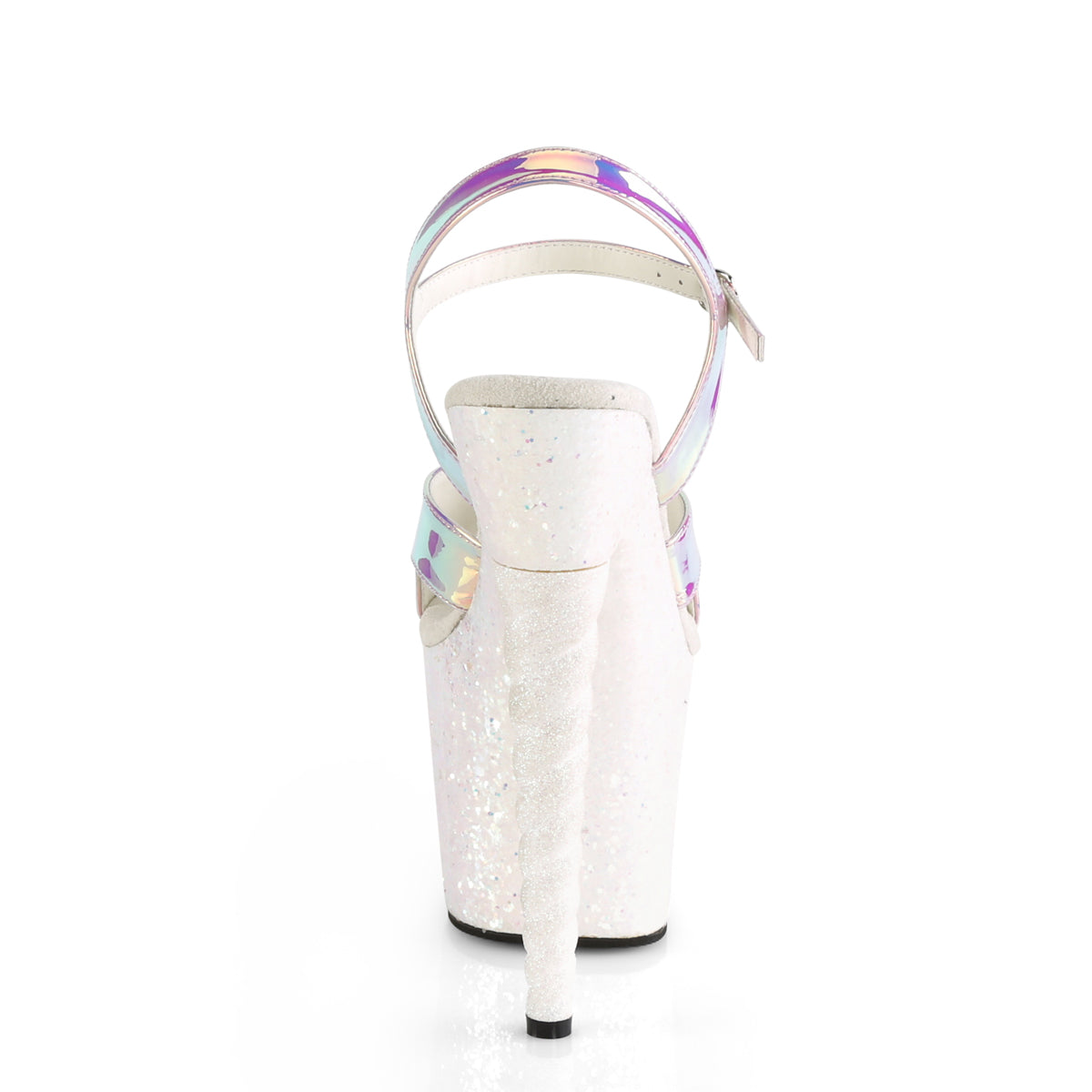 *7" Heel, 3 1/4" PF Ankle Strap Sandal w/ Unicorn Heel (Pleaser UNI711LG/PPTPU/OPG)