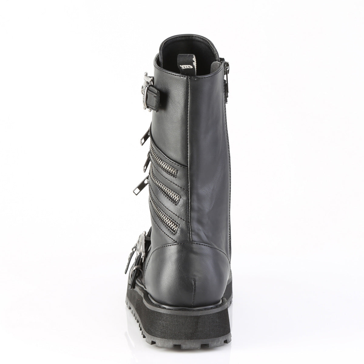 1 1/2" Platform Lace-Up Front Calf Boot, Side Zip (Demonia VAL240/BVL)