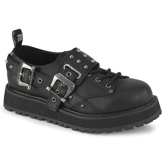 1 1/2" Platform Lace-Up Front Shoe (Demonia VAL38/BVL)