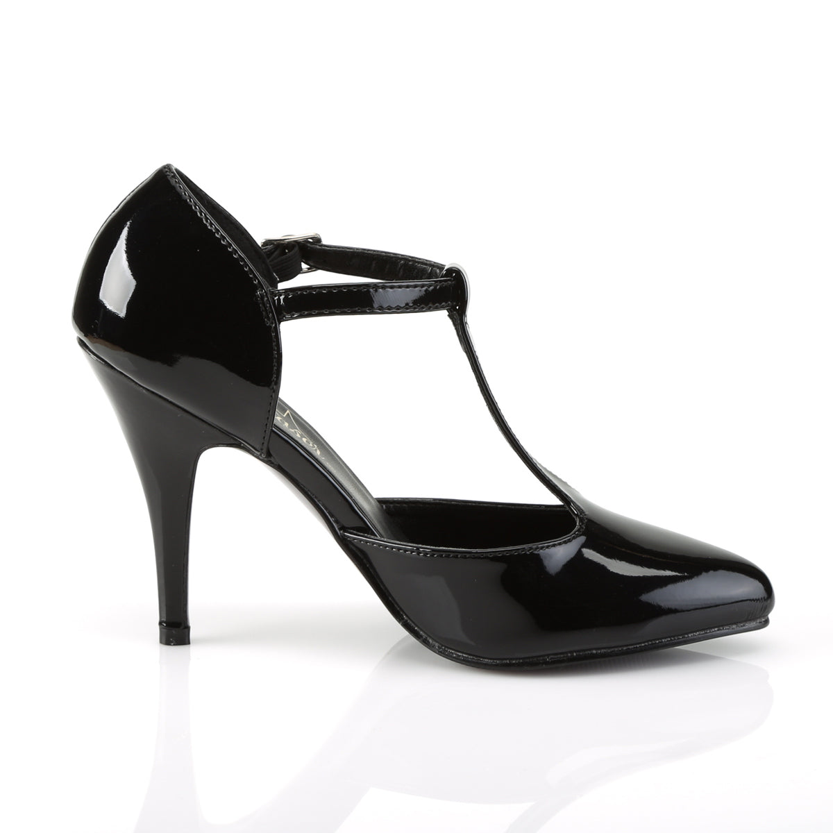 4" T-Strap D'Orsay Style Pump (Pleaser VAN415/B)