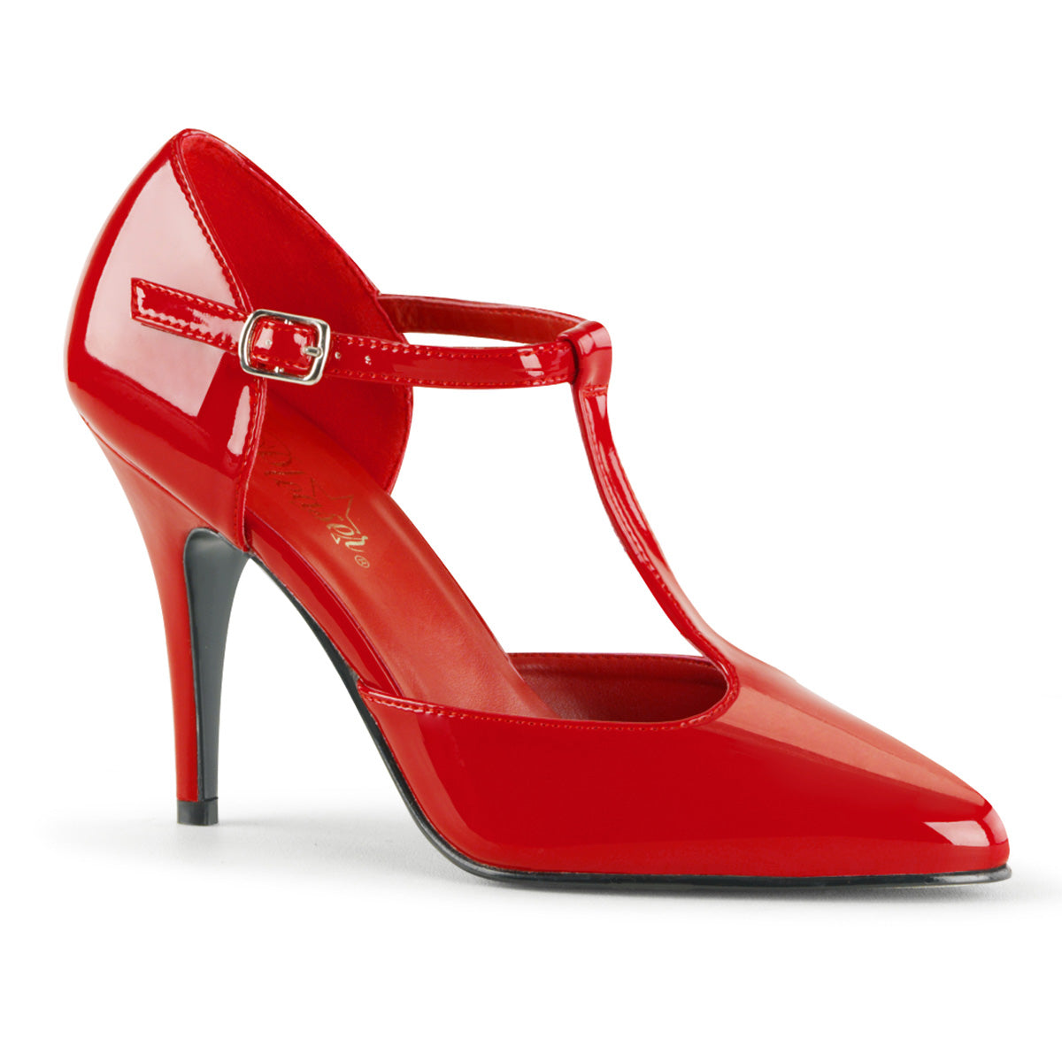 4" T-Strap D'Orsay Style Pump (Pleaser VAN415/B)