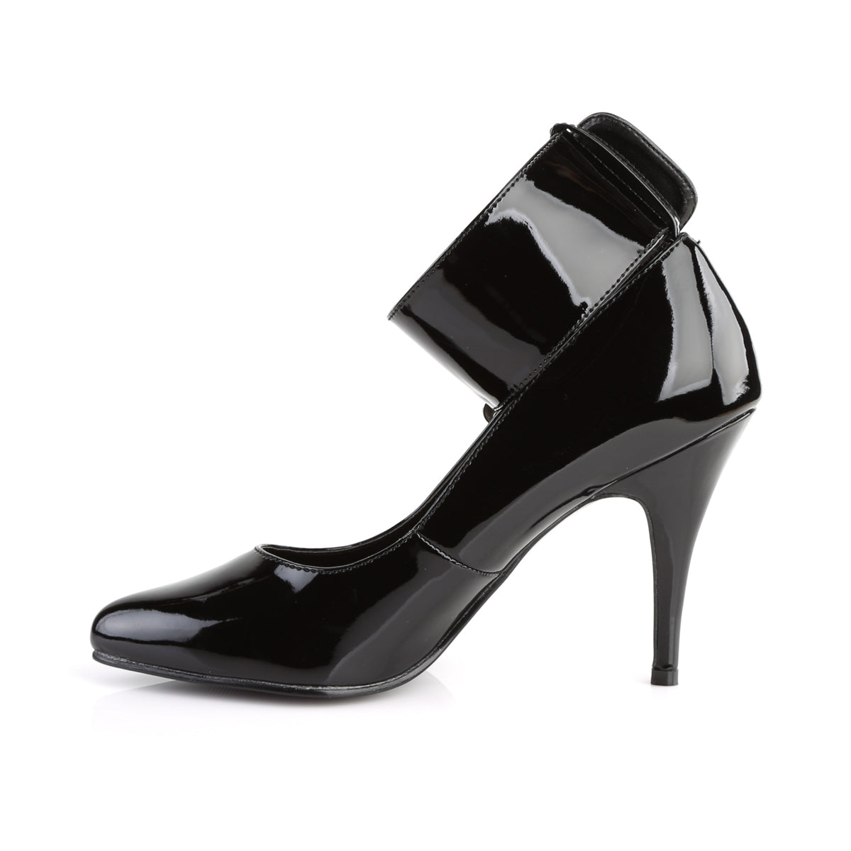 4" Pump W/ Locking Ankle Cuff & Padlocks (Pleaser VAN434/B)