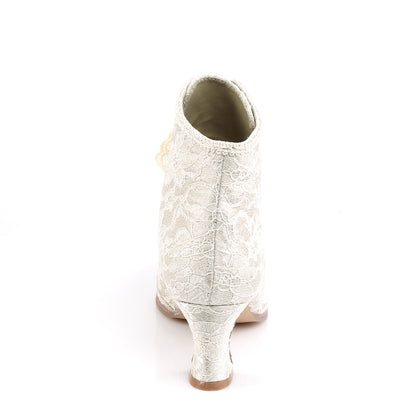**2 3/4" Flaired Heel Lace Up Ankle Bootie w/Lace Overlay (Fabulicious VIC30/CHASA)