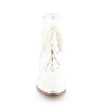 **2 3/4" Flaired Heel Lace Up Ankle Bootie w/Lace Overlay (Fabulicious VIC30/CHASA)
