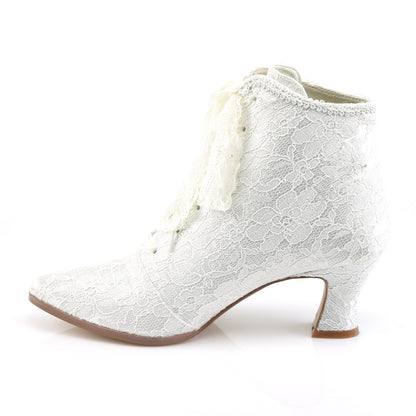 **2 3/4" Flaired Heel Lace Up Ankle Bootie w/Lace Overlay (Fabulicious VIC30/CHASA)
