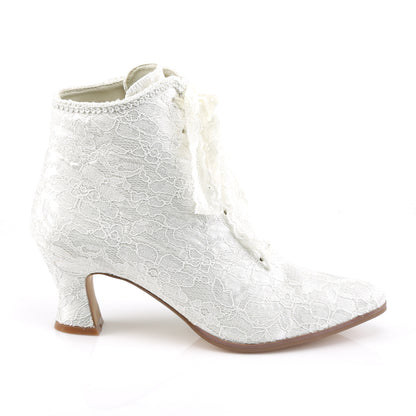 **2 3/4" Flaired Heel Lace Up Ankle Bootie w/Lace Overlay (Fabulicious VIC30/CHASA)