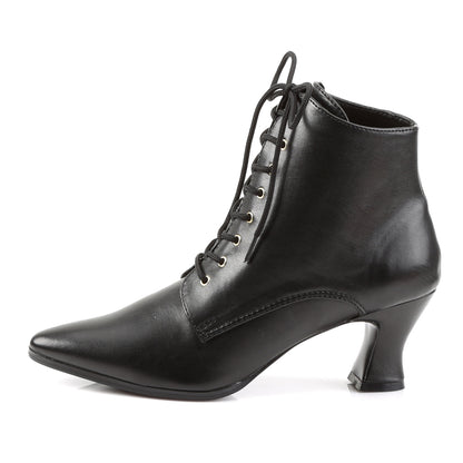 2 3/4" Kitten Heel Front Lace Up Ankle Boot (Funtasma VIC35/B/PU)