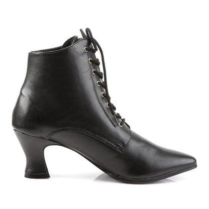 2 3/4" Kitten Heel Front Lace Up Ankle Boot (Funtasma VIC35/B/PU)