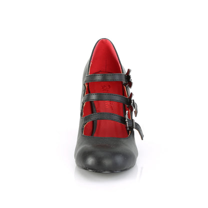 **3" Block Heel Round Toe Maryjane (Demonia VIK38/B-SNBVL)