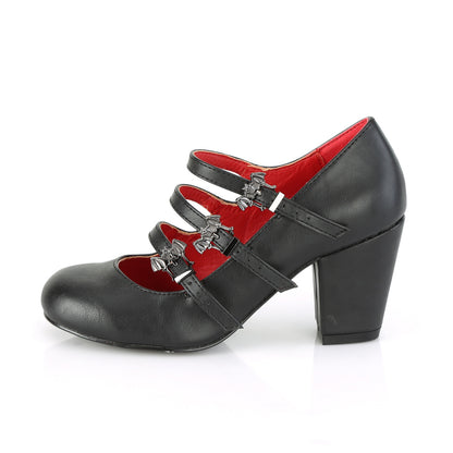 **3" Block Heel Round Toe Maryjane (Demonia VIK38/B-SNBVL)