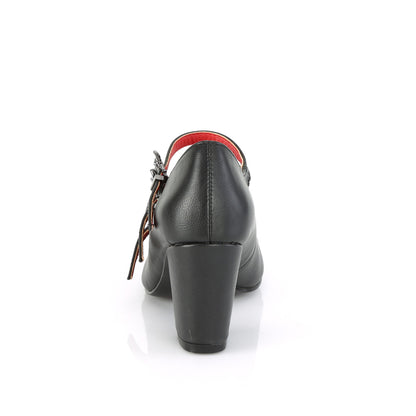 **3" Block Heel Round Toe Maryjane (Demonia VIK38/B-SNBVL)