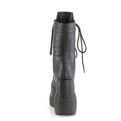 **5" Wedge Tiered PF Outside Lace-Up Mid-Calf BT, Center Zip (Demonia VOID118/BVL)