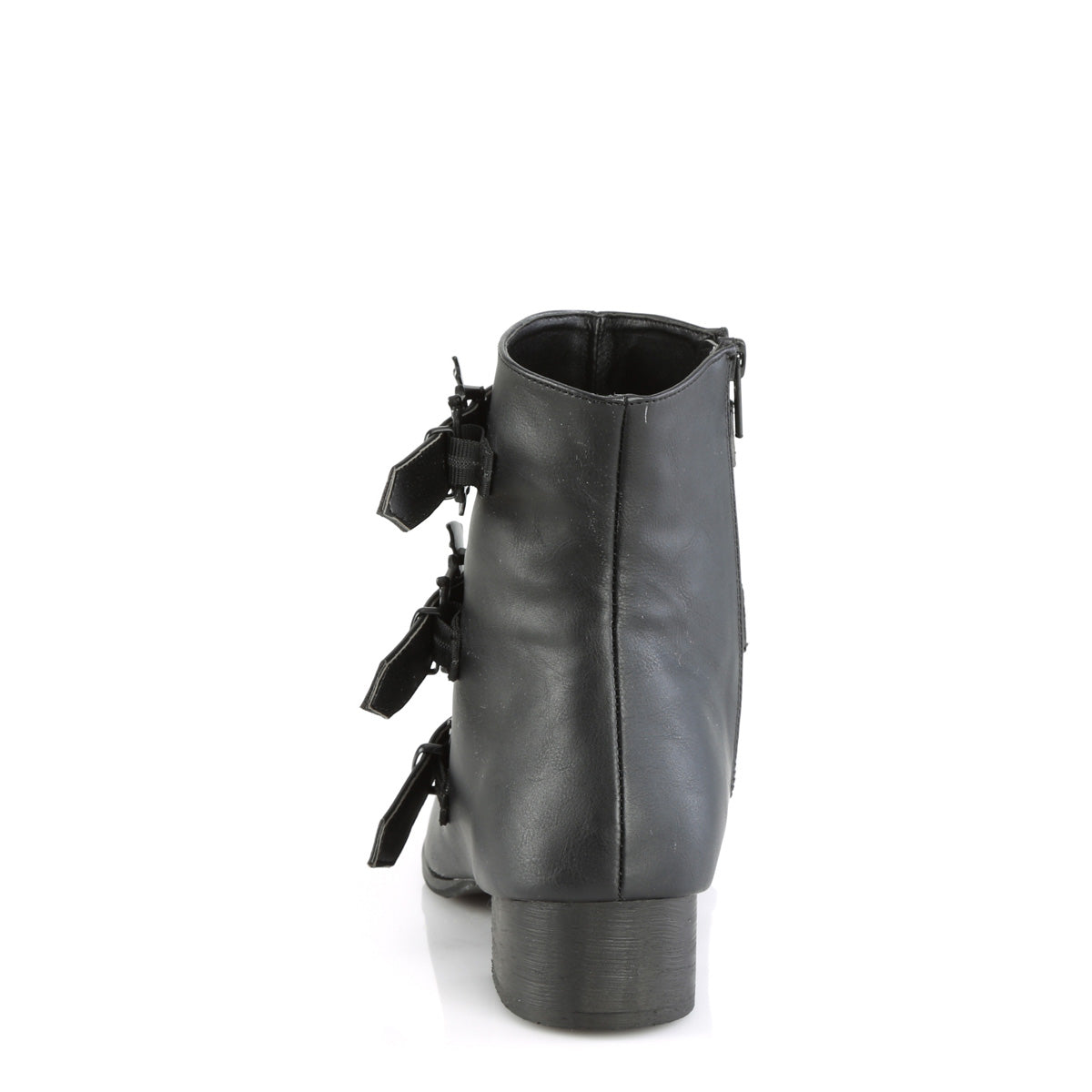 1 1/2" Block Heel Pointed Toe Ankle Boot, Side Zip (Demonia WAR50-B/BVL)