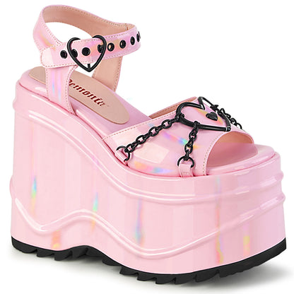 *6" Wedge PF Ankle Strap Sandal (Demonia WAVE09/BPHG)