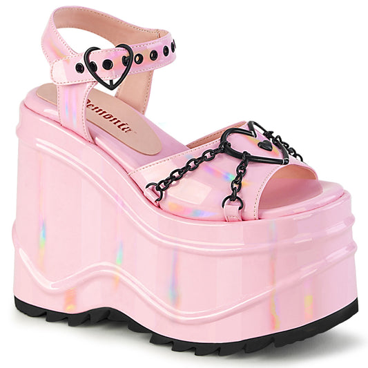 *6" Wedge PF Ankle Strap Sandal (Demonia WAVE09/BPHG)