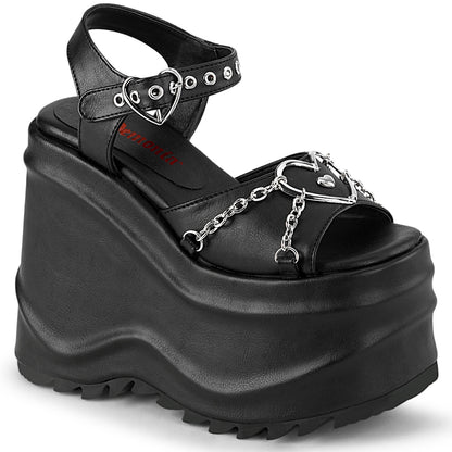 *6" Wedge PF Ankle Strap Sandal (Demonia WAVE09/BPHG)