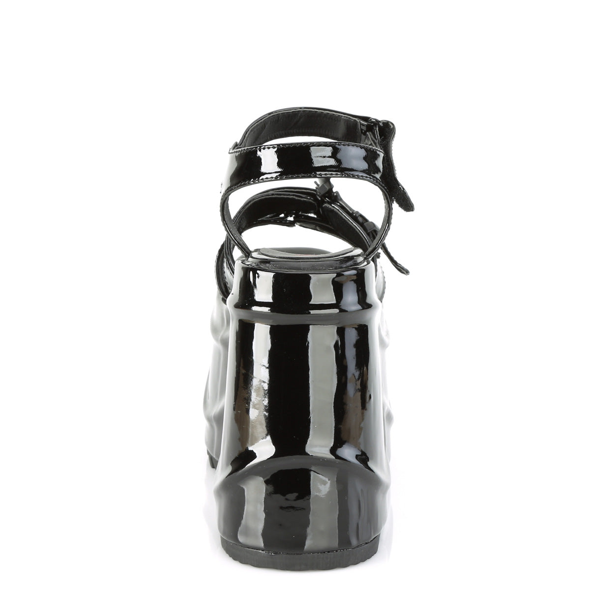 *6" Wedge PF Hook & Loop Ankle Strap Sandal (Demonia WAVE13/B)