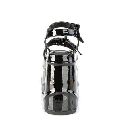 *6" Wedge PF Hook & Loop Ankle Strap Sandal (Demonia WAVE13/B)