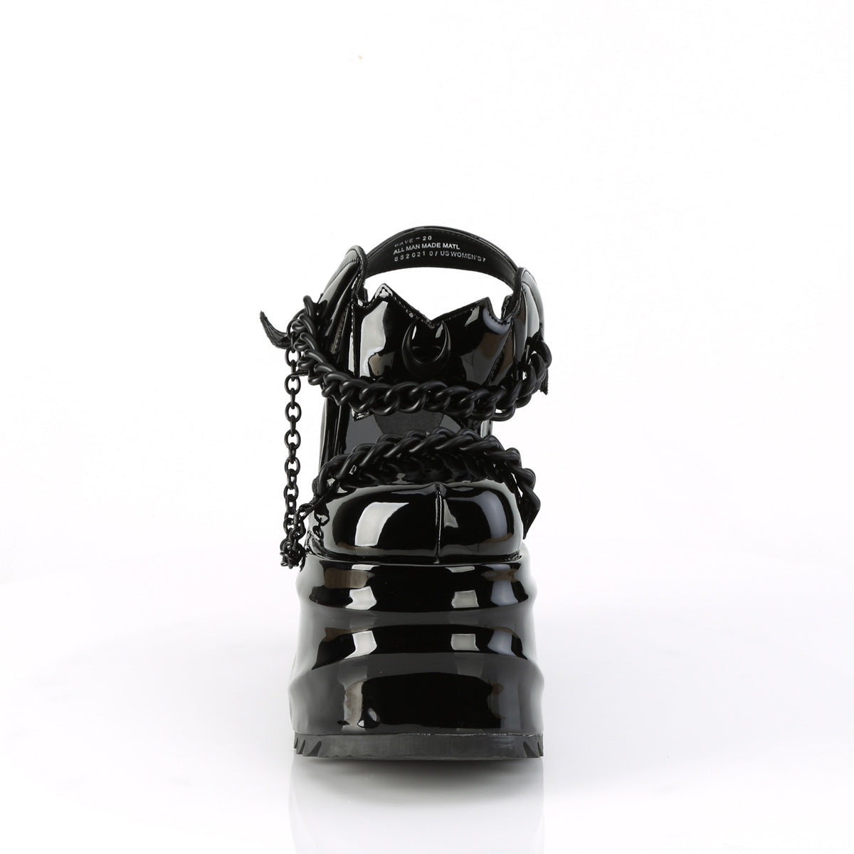 *6" Wedge PF Close Toe Ankle Strap Sandal (Demonia WAVE20/B)