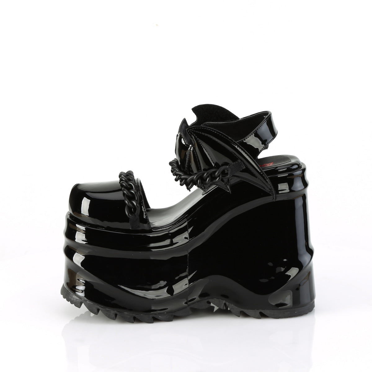 *6" Wedge PF Close Toe Ankle Strap Sandal (Demonia WAVE20/B)
