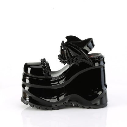 *6" Wedge PF Close Toe Ankle Strap Sandal (Demonia WAVE20/B)