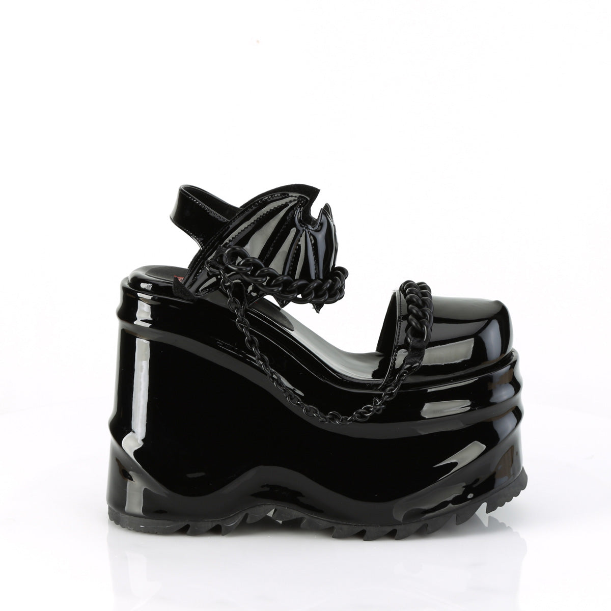 *6" Wedge PF Close Toe Ankle Strap Sandal (Demonia WAVE20/B)