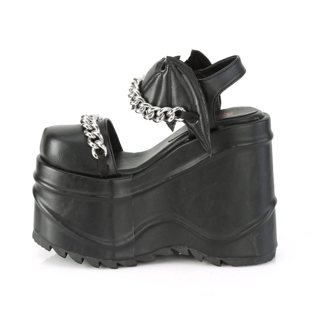 *6" Wedge PF Close Toe Ankle Strap Sandal (Demonia WAVE20/B)