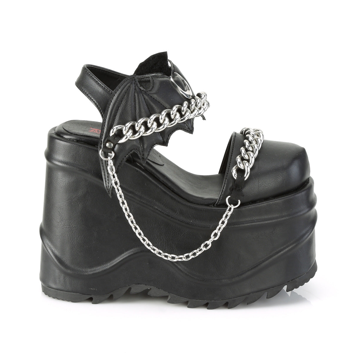 *6" Wedge PF Close Toe Ankle Strap Sandal (Demonia WAVE20/B)
