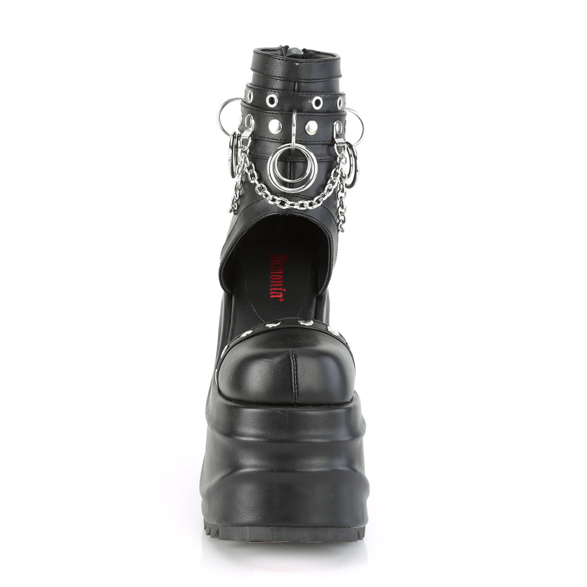 *6" (152mm) Wedge PF Bootie Sandal, Back Zip (Demonia WAVE22/BVL)