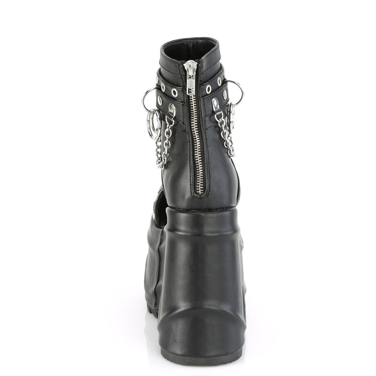 *6" (152mm) Wedge PF Bootie Sandal, Back Zip (Demonia WAVE22/BVL)