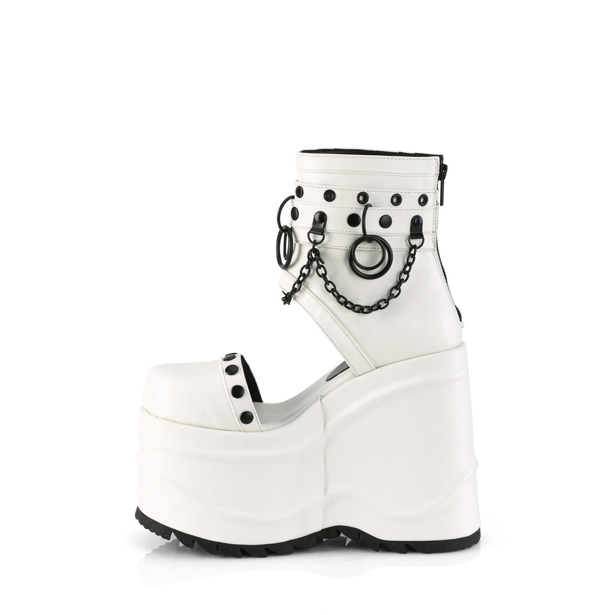 *6" (152mm) Wedge PF Bootie Sandal, Back Zip (Demonia WAVE22/BVL)