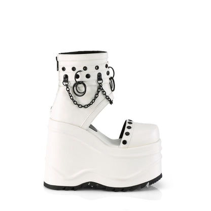 *6" (152mm) Wedge PF Bootie Sandal, Back Zip (Demonia WAVE22/BVL)
