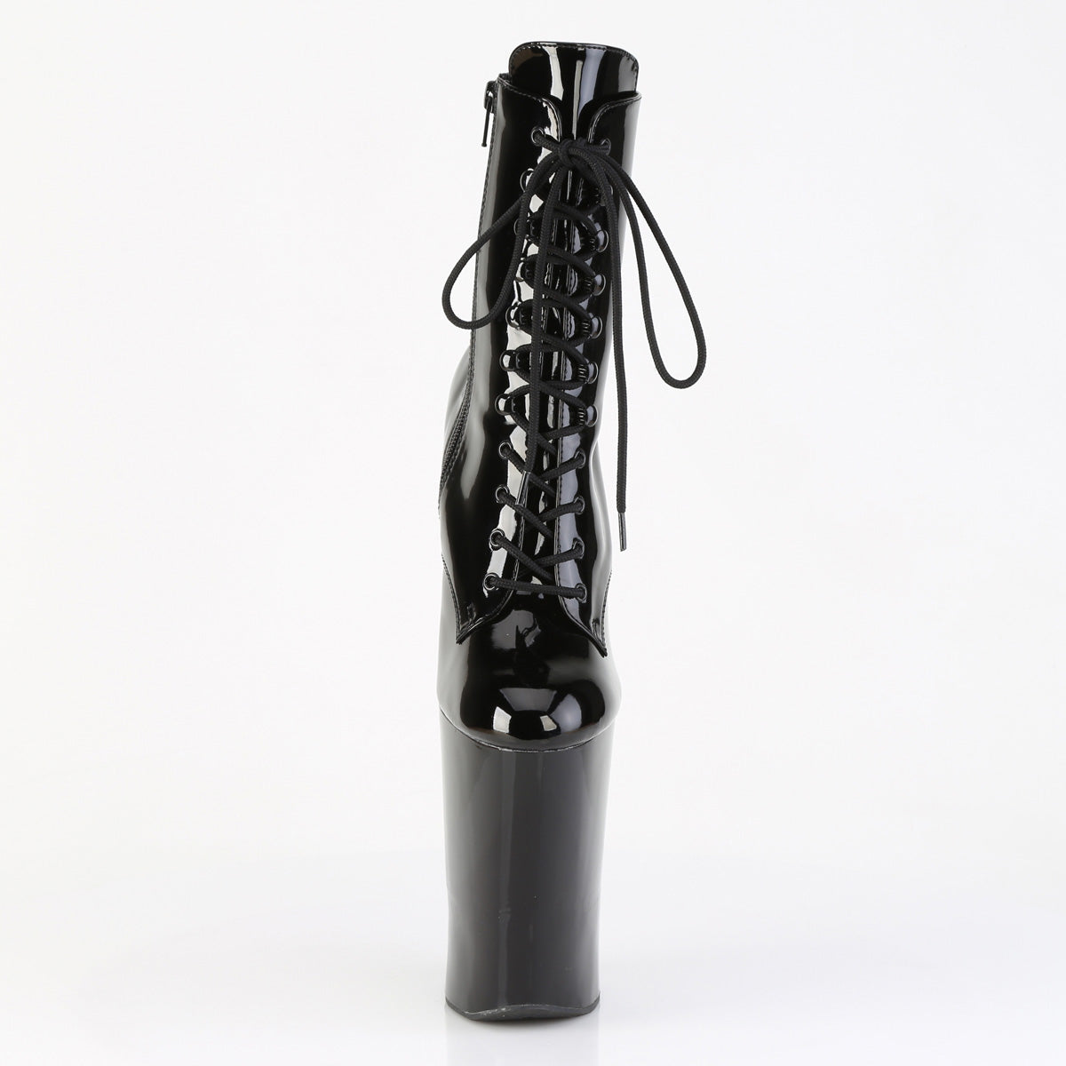 10" Heelless, 4 3/4" PF Lace-Up Front Ankle Boot, Inside Zip (Pleaser WOR1020/B/M)