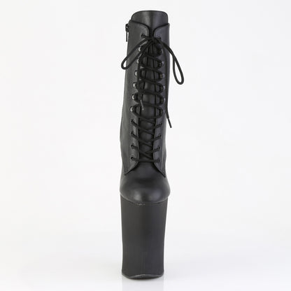 10" Heelless, 4 3/4" PF Lace-Up Front Ankle Boot, Inside Zip (Pleaser WOR1020/B/M)