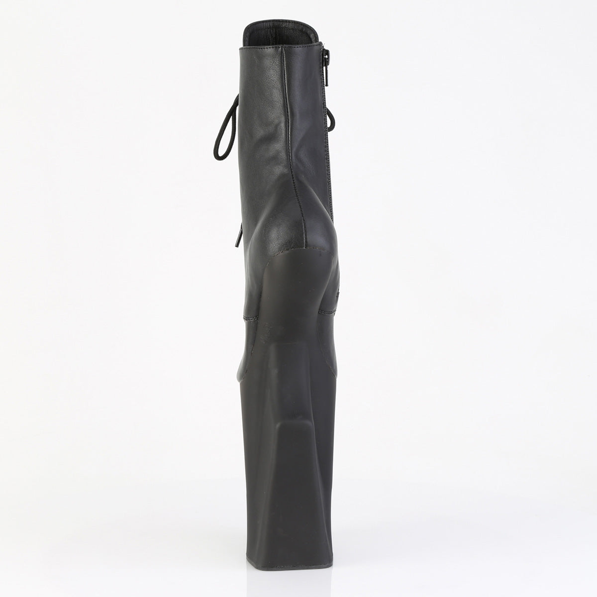 10" Heelless, 4 3/4" PF Lace-Up Front Ankle Boot, Inside Zip (Pleaser WOR1020/B/M)