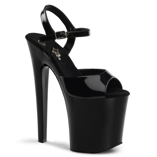 8" Heel, 4" PF Sandals (Pleaser XTM809/B/M)