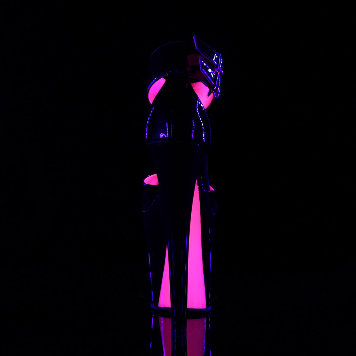 8" Heel, 4" PF d' Orsay Sandal w/ Ankle Cuff (Pleaser XTM875TT/B/B-NHP)